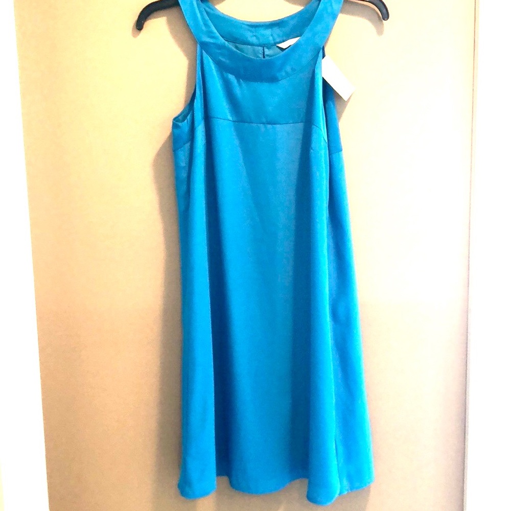 H&M - women’s dress cocktail midi turquoise blue